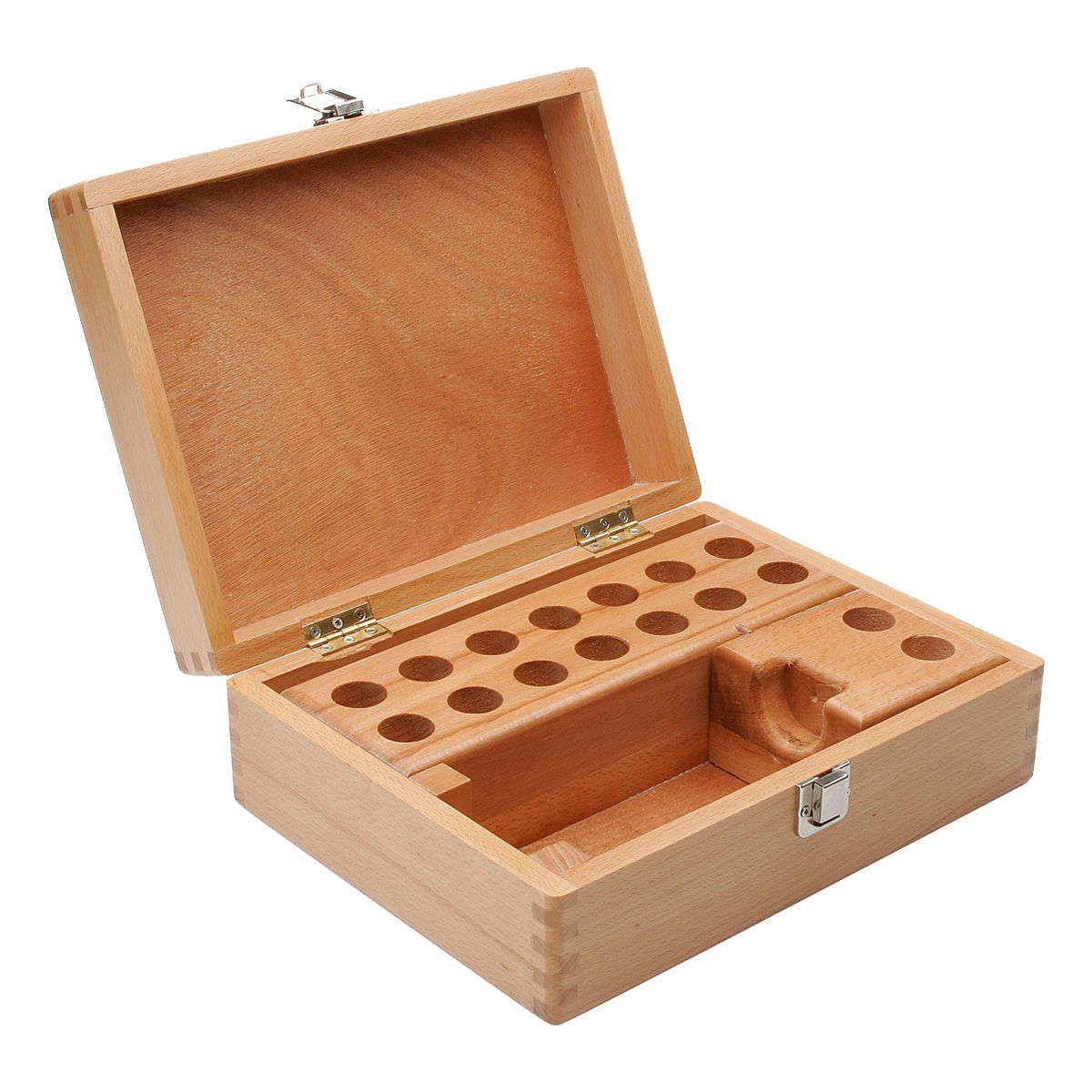 Holzkästen, leer - 12 Bohrungen Ø 32 mm